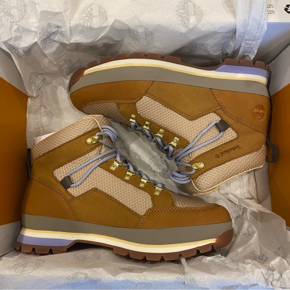 Timberland Euro Mid Hiker Wheat Ankle Boots Bootie Shoes Flats Multi Size NEW - Picture 6 of 7